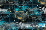 R44 - Turquoise Marble Space - (Choose Fabric Base) Available Now