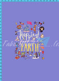 Purple Park Doodle Panel Cotton Spandex Jersey Knit (sizes available) Available Now