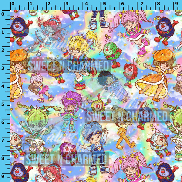 Rainbowland Tossed - Choose Fabric Base | Fabricmail – Sweet N