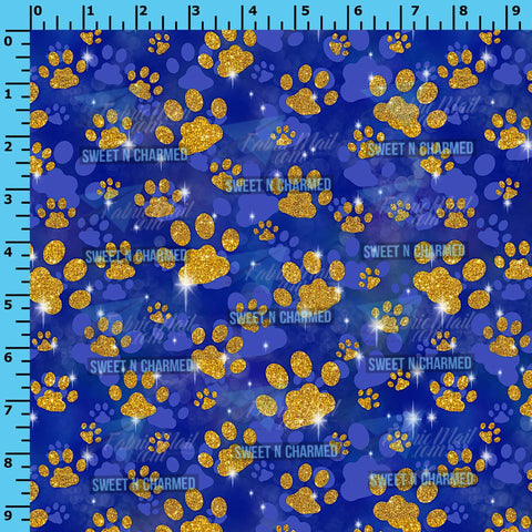 R73 -  Footprints Glitter - (Choose Fabric Base) Available Now